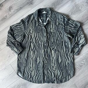 COS Oversized printed Long Sleeve button down Shirt Size‎ 10